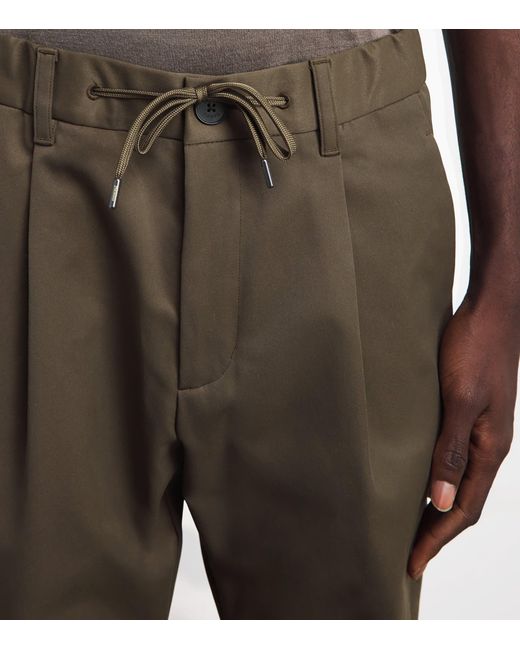 Herno Brown Technical Drawstring Trousers for men