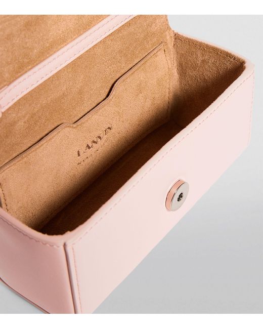 Lanvin Pink Micro Leather Pencil Cat Top-handle Bag
