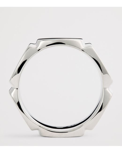 Tom Wood Gray Sterling Umi Band Ring for men