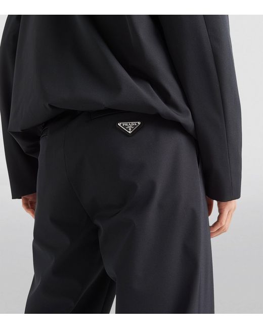 Prada Black Split-Detail Trousers for men