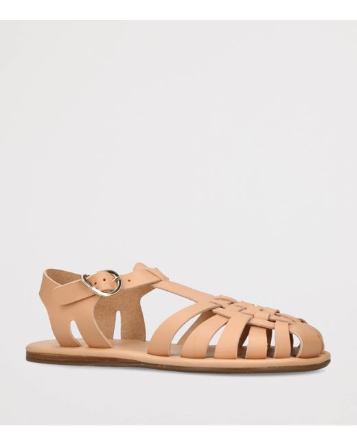 Ancient Greek Sandals Leather Karina Fisherman Sandals in Natural | Lyst