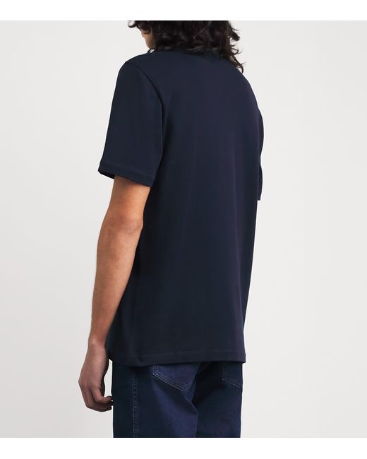 Brioni Blue Cotton-Silk Polo Shirt for men
