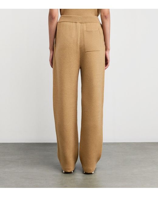 Johnstons Natural Cashmere-Blend Double-Faced Trousers