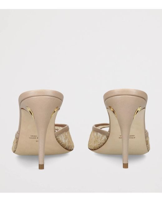 JENNIFER CHAMANDI Natural Lace Guido Mules 85