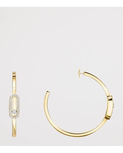 Messika Metallic Move Uno And Diamond Hoop Earrings