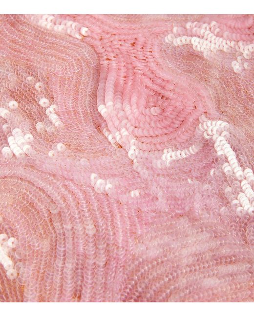 Nensi Dojaka Pink Sequin-embellished Heartbeat Mini Dress