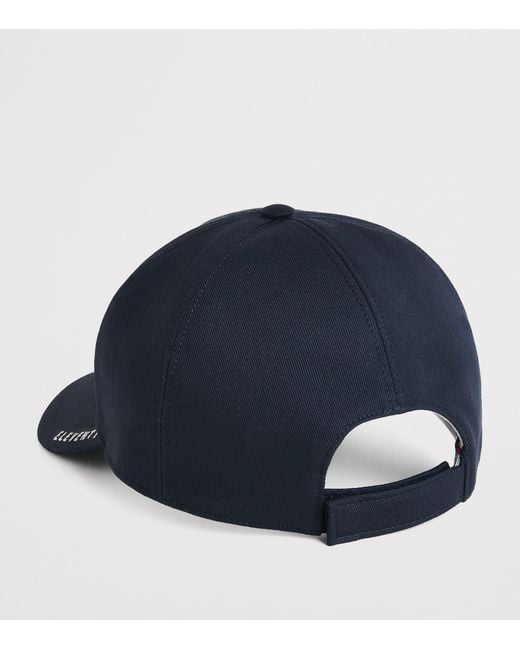 Eleventy Blue Embroidered Logo Baseball Cap for men