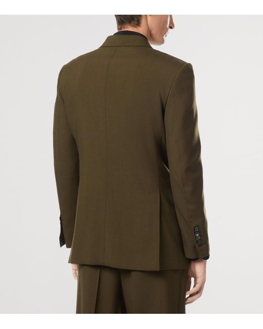 Tom Ford Green Wool-Cashmere-Silk Blazer for men