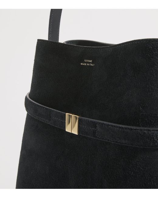 Totême Black Suede Bucket Shoulder Bag