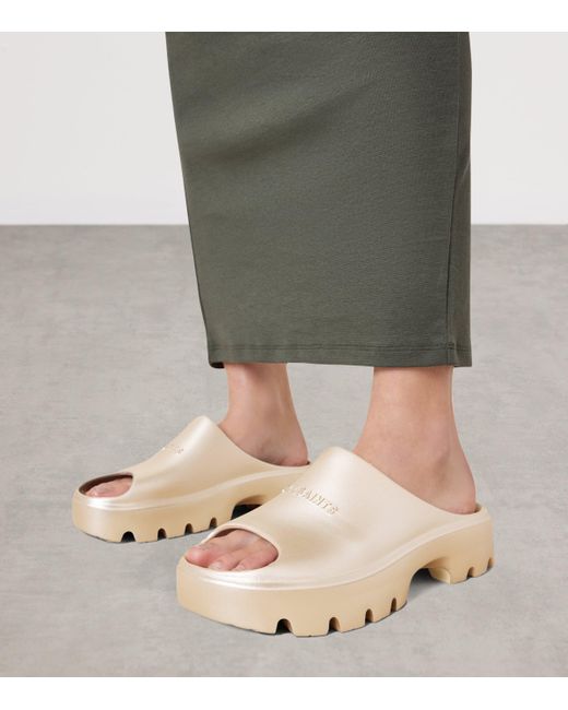 AllSaints Natural Eclipse Flatform Slides