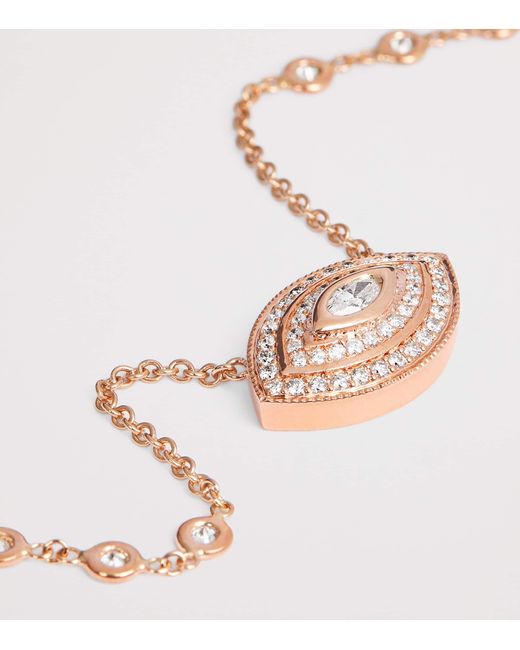 Jacquie Aiche Metallic And Diamond Evil Eye Necklace