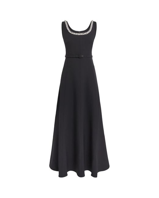 Roland Mouret Black Sleeveless Embellished Gown