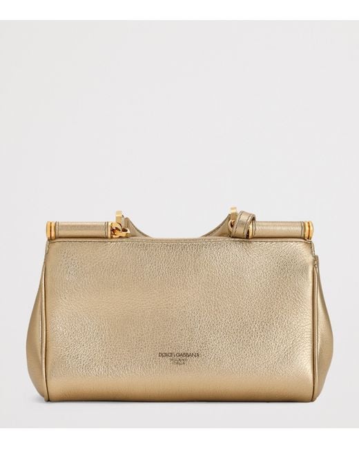 Dolce & Gabbana Metallic Laminated Calfskin My Sicily Cross-Body Bag