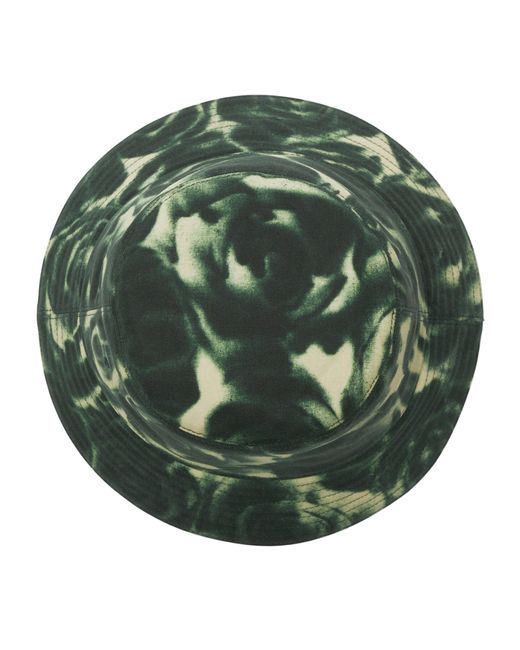 Burberry Green Rose Print Bucket Hat for men