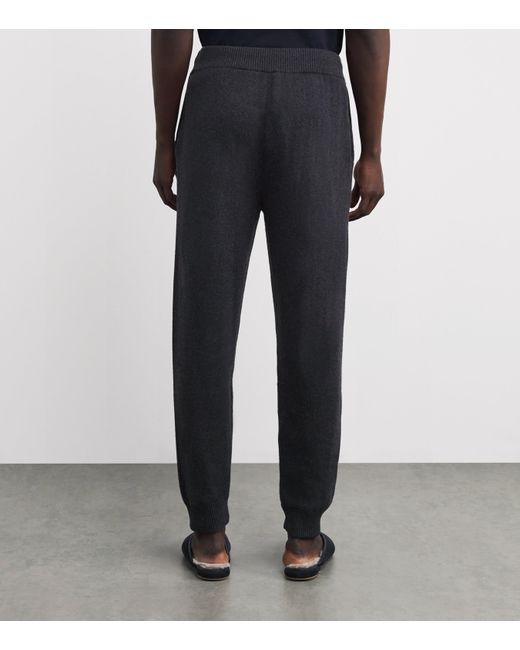 Derek Rose Black Cashmere Finley Sweatpants for men