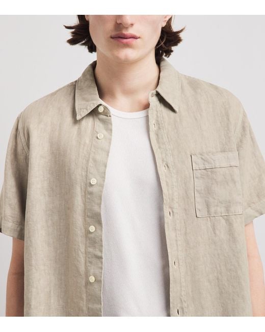 Citizens of Humanity Natural Linen Short-Sleeve Cairo Shirt for men