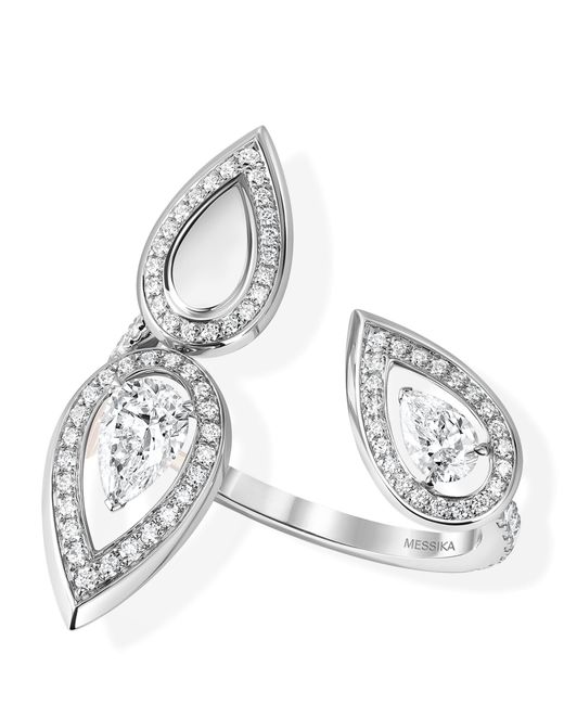 Messika White Fiery And Diamond Trio Ring