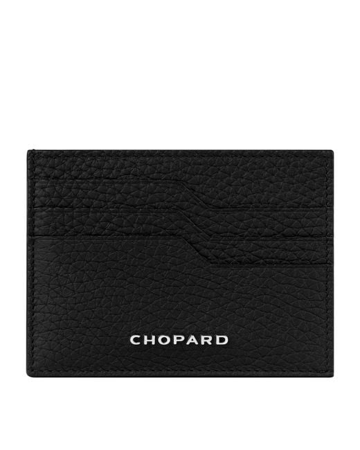 Chopard Black Small Leather Heritage Card Holder for men