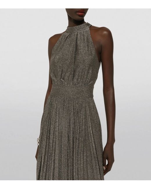 Dolce & Gabbana Natural Halterneck Midi Dress