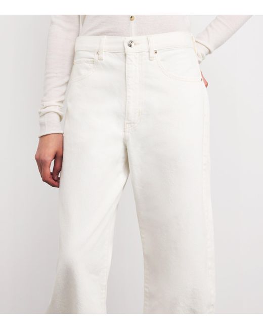 FRAME White The Bubble Barrel Jeans