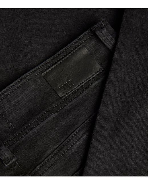 PAIGE Black Manhattan High-rise Bootcut Jeans