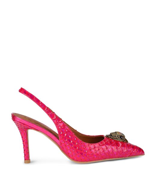 Kurt Geiger Pink Leather Belgravia Slingback Pumps