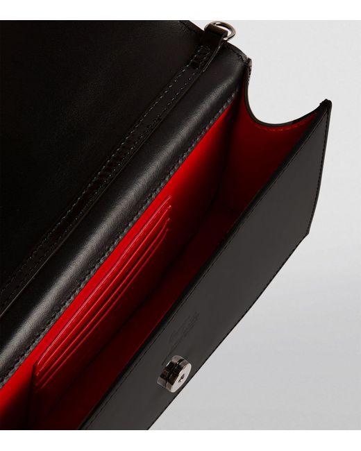 Louboutin black patent clutch deals bag
