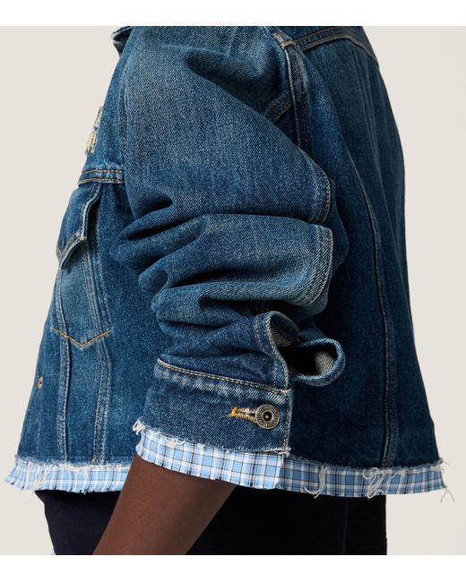 Miu Miu Blue Washed Denim Jacket
