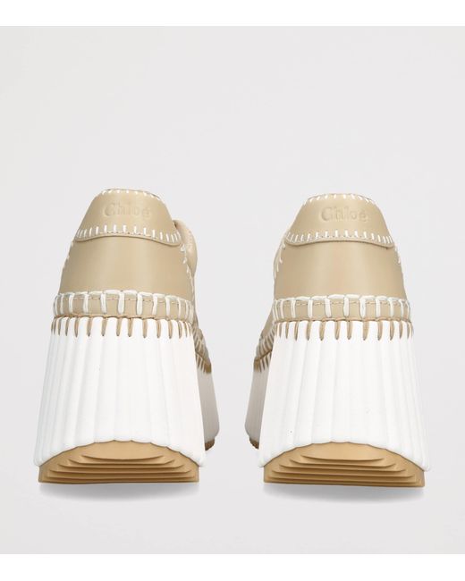 Chloé Natural Nama Runner Platform Sneakers
