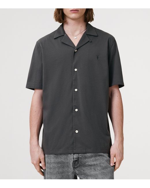 AllSaints Black Cotton Hudson Shirt for men