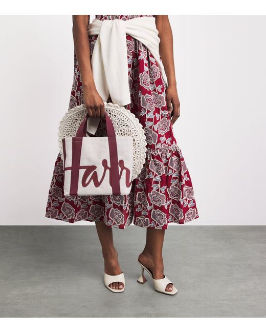 Harrods Purple Small Logo Tote Bag