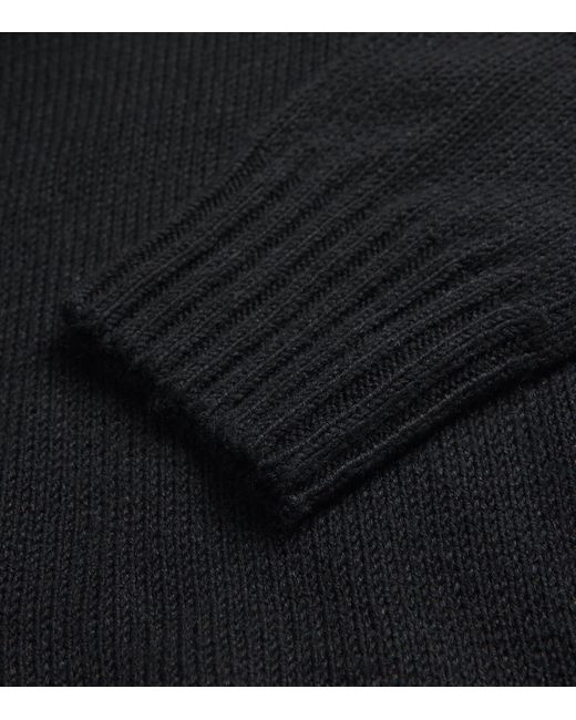 Ralph Lauren Black Silk-Linen Crew-Neck Sweater for men