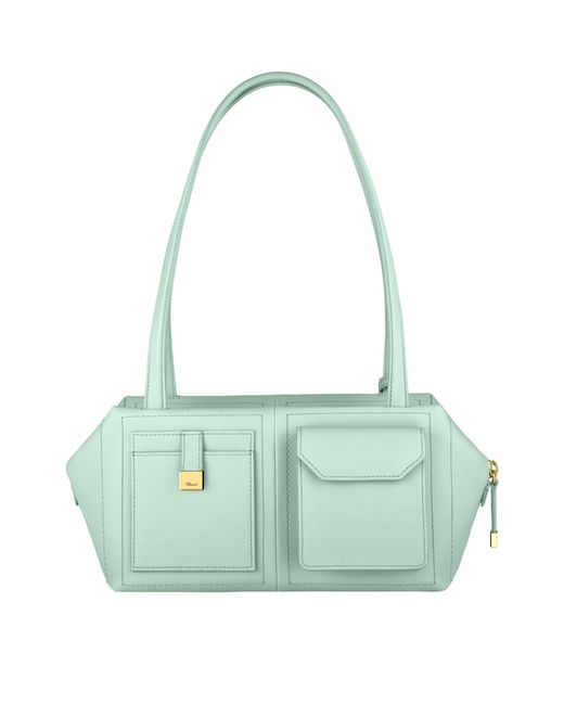 Chopard Green Leather Ice Cube Shoulder Bag
