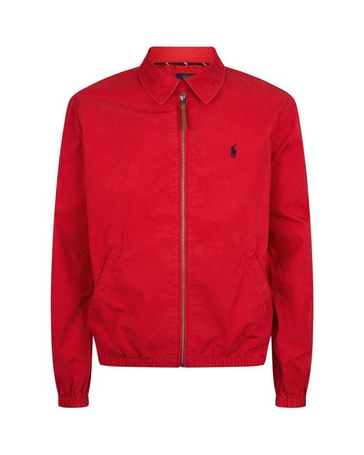 Polo Ralph Lauren Harrington Jacket in Red for Men | Lyst Canada
