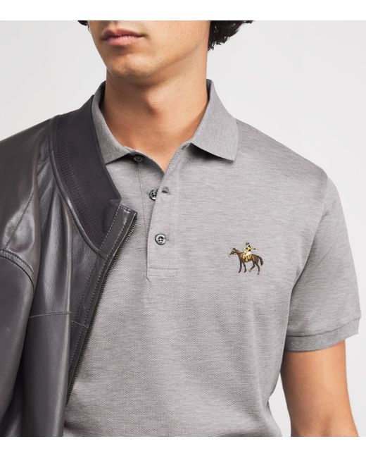 Ralph Lauren Gray Cotton Logo Polo Shirt for men