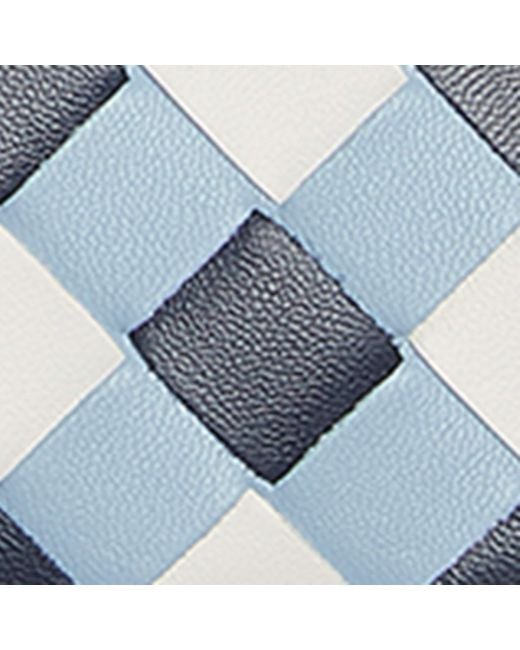 Bottega Veneta Blue Leather Andiamo Clutch Bag