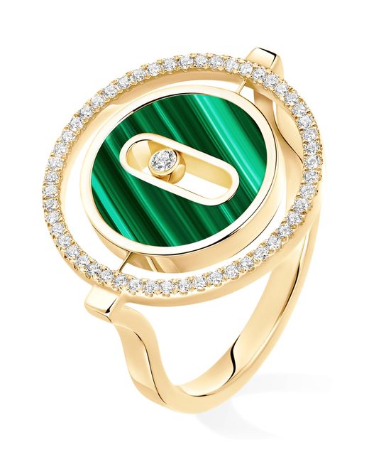 Messika Metallic Lucky Move, Diamond And Malachite Ring