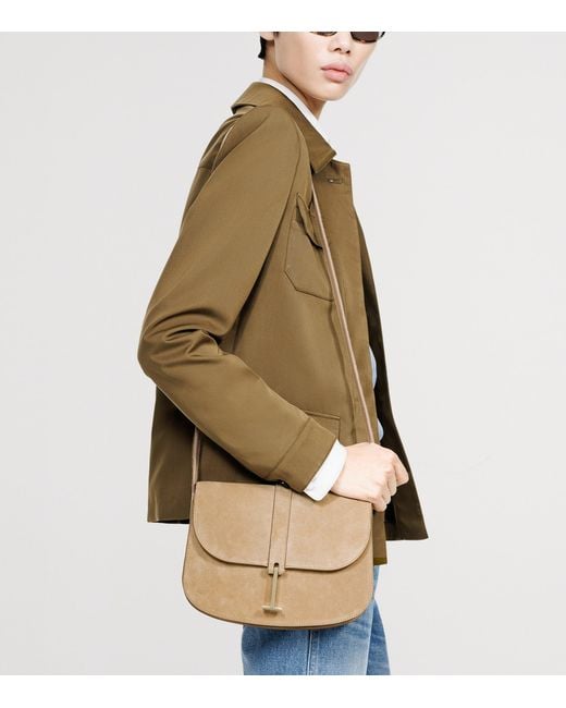 Tom Ford Natural Large Suede Cross-Body Bag