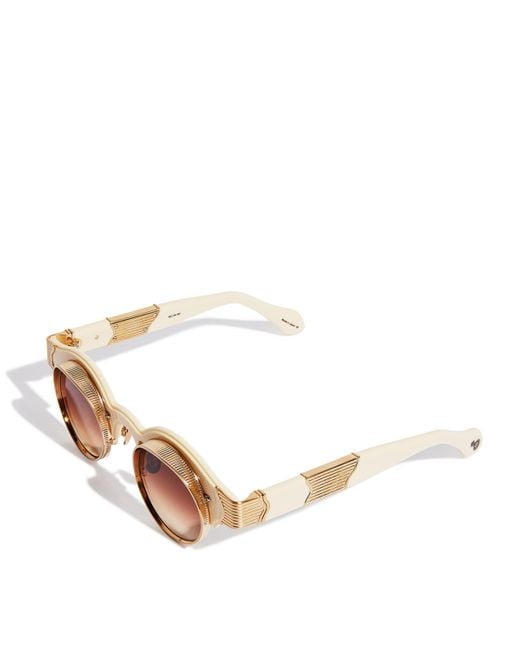 Matsuda Brown Round-Frame Sunglasses for men