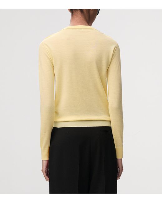 Loewe Natural Stretch-Wool Boat-Neck Sweater