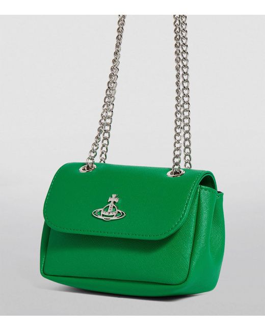 Vivienne Westwood Green Mini Vegan Leather Cross-body Bag