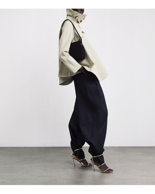 Alaïa Metallic Leather Heeled Sandals 90