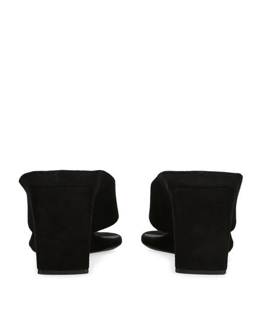 Alaïa Black Suede Cube Wedge Sandals 75
