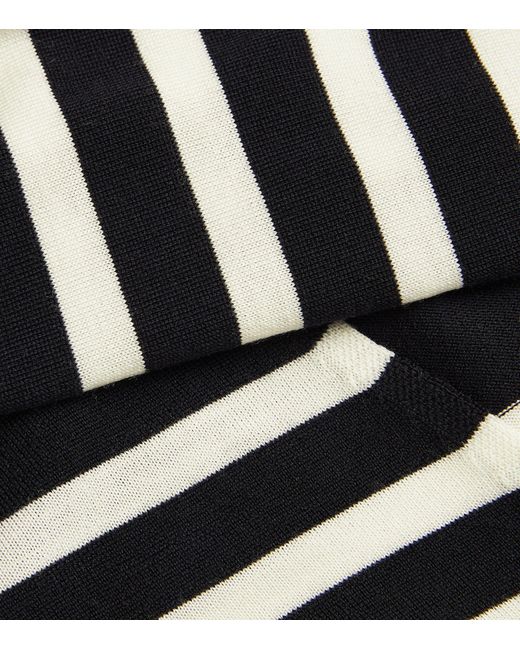 Theory Black Wool-blend Striped Sweater
