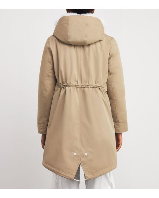 Yves Salomon Natural Fox-Rabbit Blended-Cotton Parka