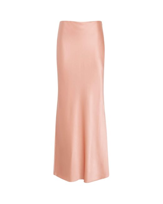 Cult Gaia Pink Stretch-Silk Chantel Maxi Skirt