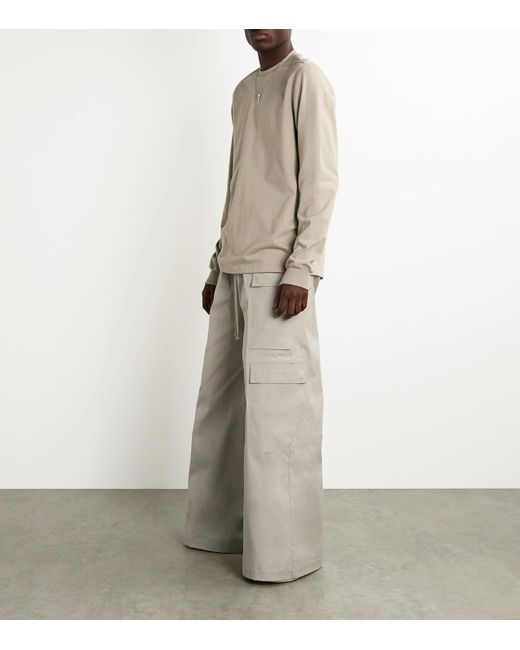 Rick Owens Gray Cargobela Wide-Leg Trousers for men