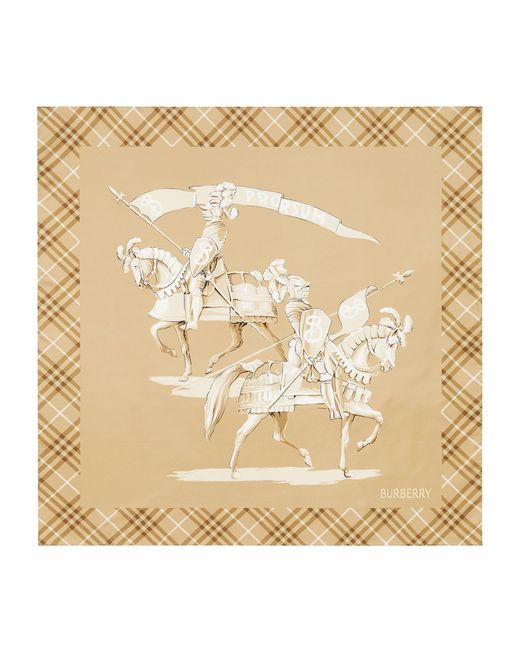 Burberry Metallic Silk Archive Ekd Scarf