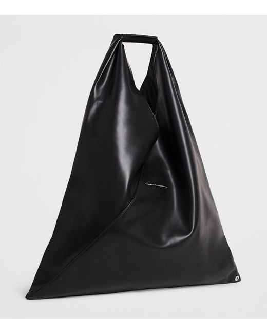 MM6 by Maison Margiela Black Medium Archive Tape Tote Bag for men