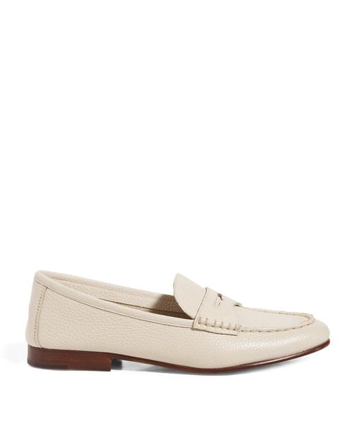 Polo Ralph Lauren White Leather Penny Loafers